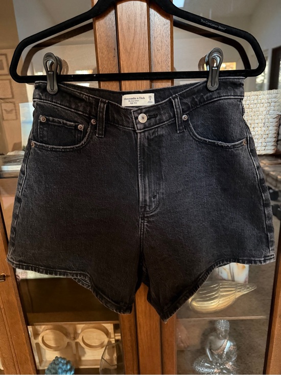 Abercrombie & Fitch Pants - Abercrombie & Fitch Washed Black High-Rise Denim Shorts